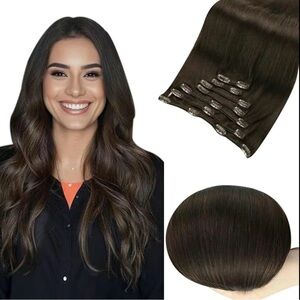 Full Shine Clip in Hair Extensions Real Human Hair
7 Pcs Clip ins Easy to Apply
